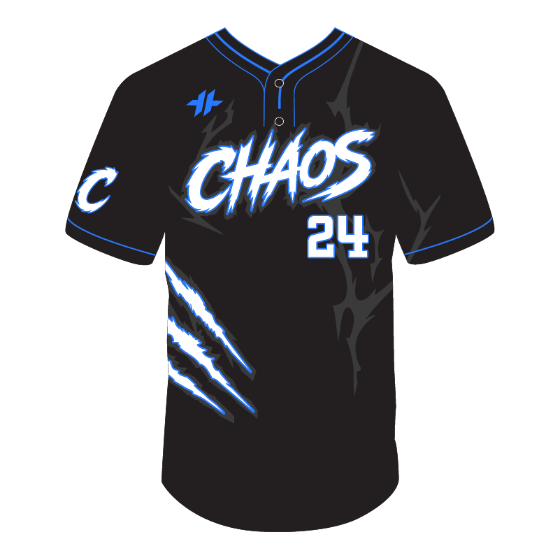 2 Button Jersey - Black | Chaos