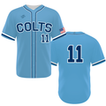 Full Button Baseball Jersey - Blue | Colts Baseball