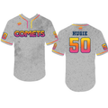 2 Button Baseball Jersey -Grey | Comets Baseball