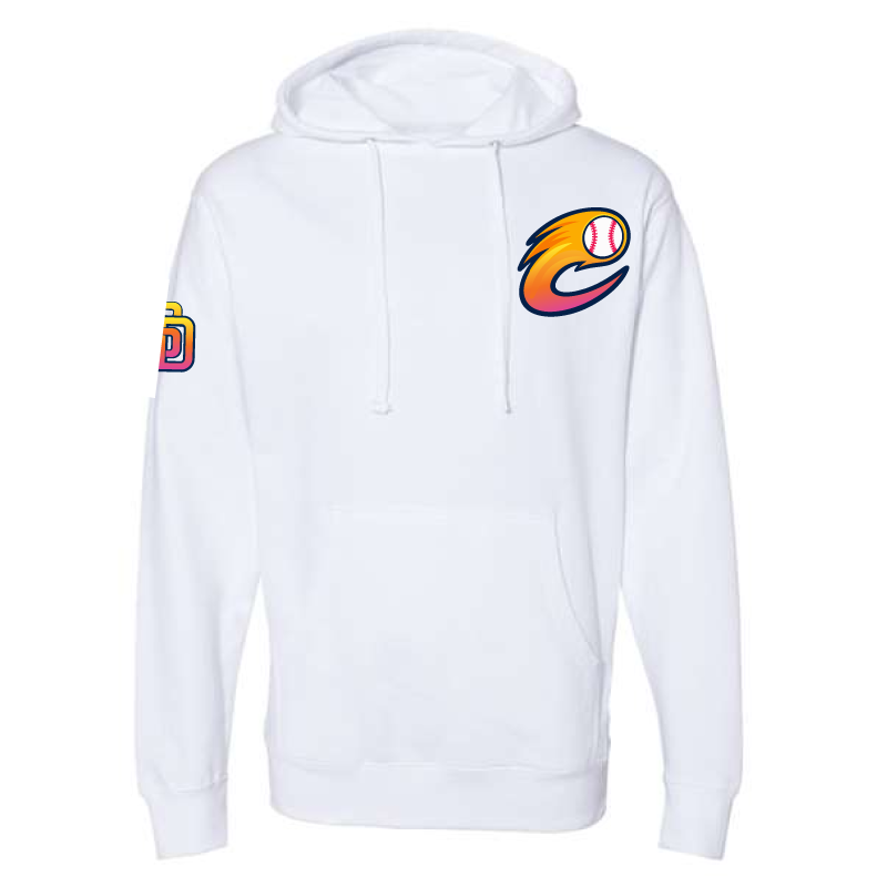 Midweight Hoodie - White | Comets Baseball