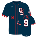 Full Button Baseball Jersey - Navy | Dugout Stars