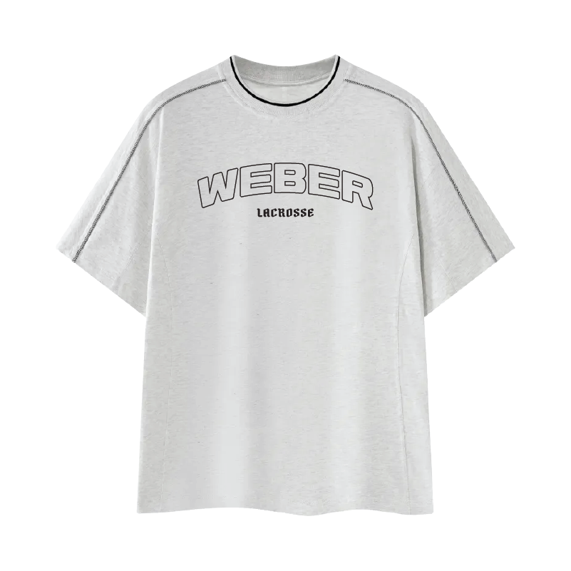 Oversized Contrast Crewneck | Weber Lacrosse