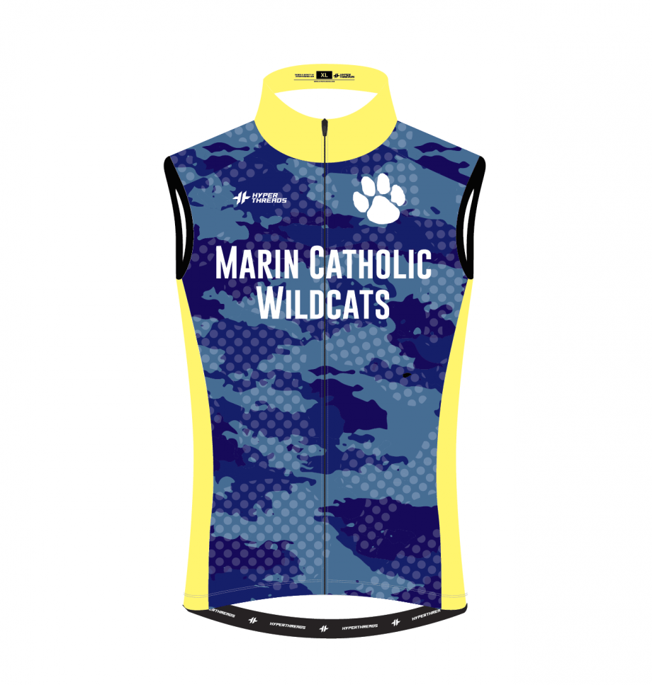 Marin-Catholic-Windout-Vest-Yellow-Pocket-Front