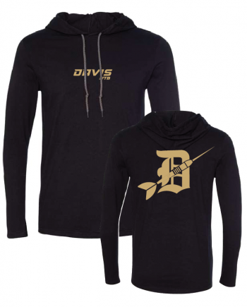 Davis High Black Lightweight Hooded Long sleeve T
