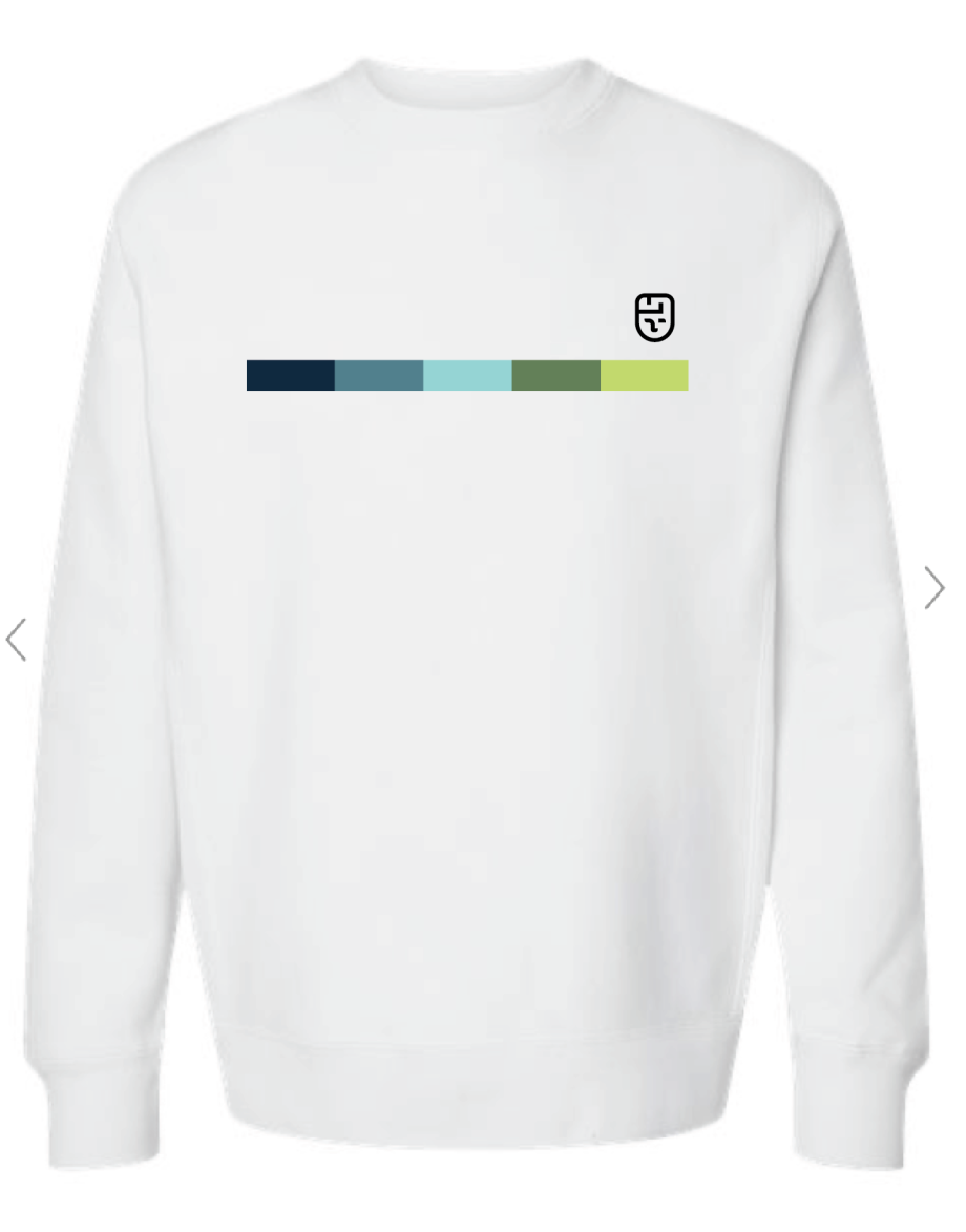 white strip sweatshirt