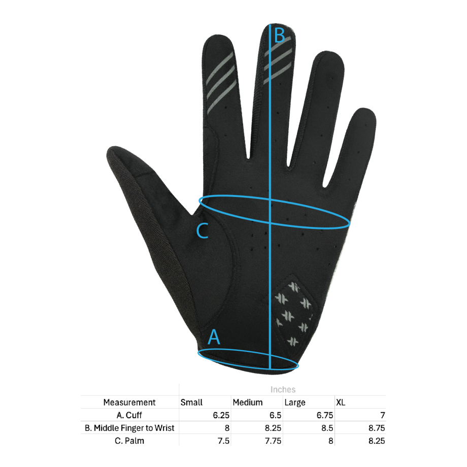 Glove size chart