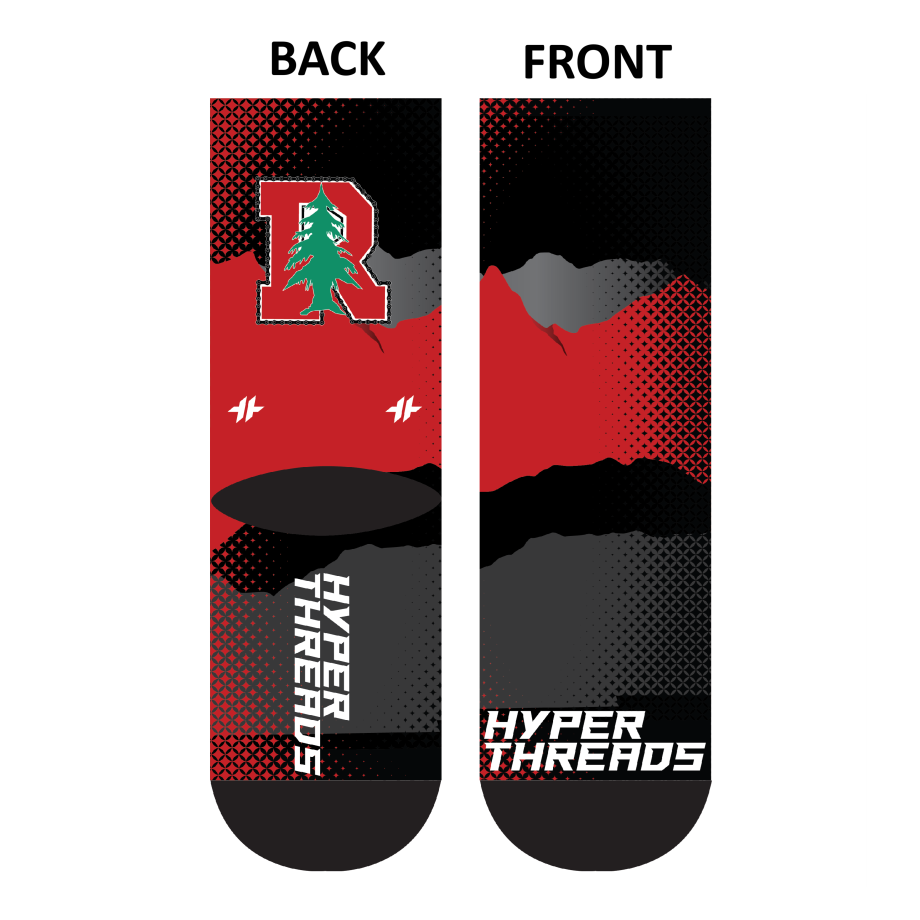 Redwood Sublimated Socks - labeled