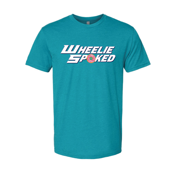 Wheelie Spoked T Shirt Teal