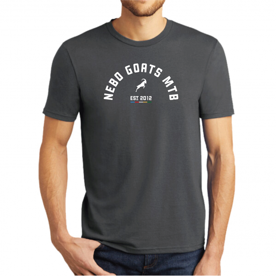 Nebo Goats Text Gray T Shirt Front