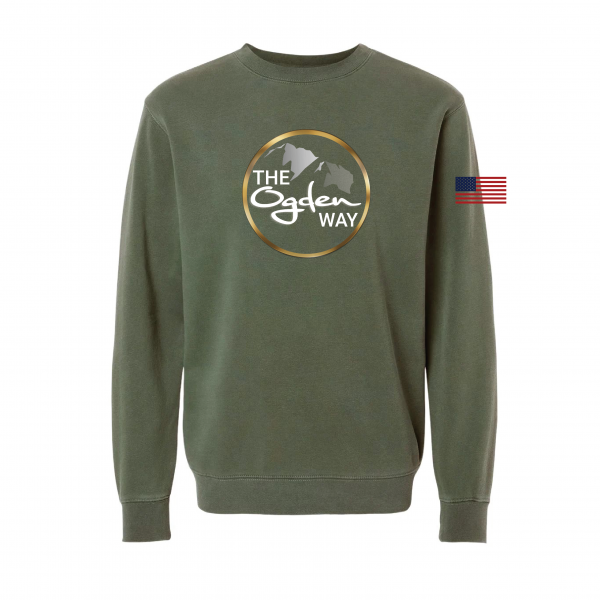 Ogden Way Crew Army Green Circle Logo