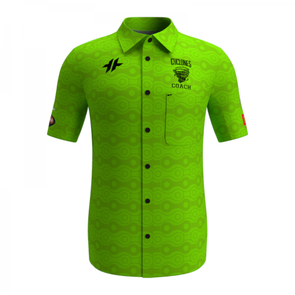 Helena Cyclones Shop Shirt Men_Chest Pocket Coach Green-Front