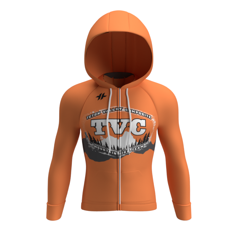 Teton Valley Orange Tech Hoodie-Front